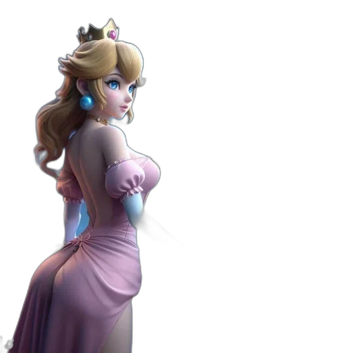 dress, crown, concept art, 3d render transparent PNG cut-out