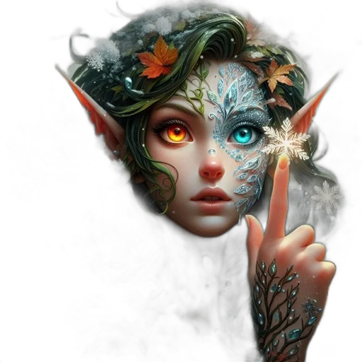 face, mask, staff, fantasy art transparent PNG cut-out