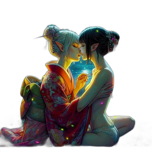 concept art, fantasy art, watercolor, cyberpunk transparent PNG cut-out