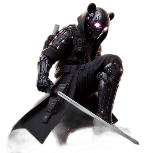 robot, weapon, sword, staff transparent PNG cut-out