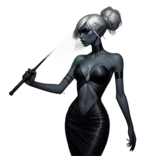 staff, dress, robot, weapon transparent PNG cut-out