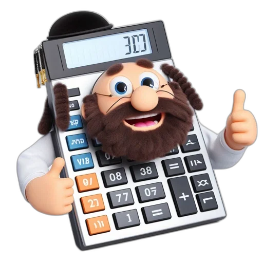 3d render, anthropomorphic, calculator, figure transparent PNG cut-out