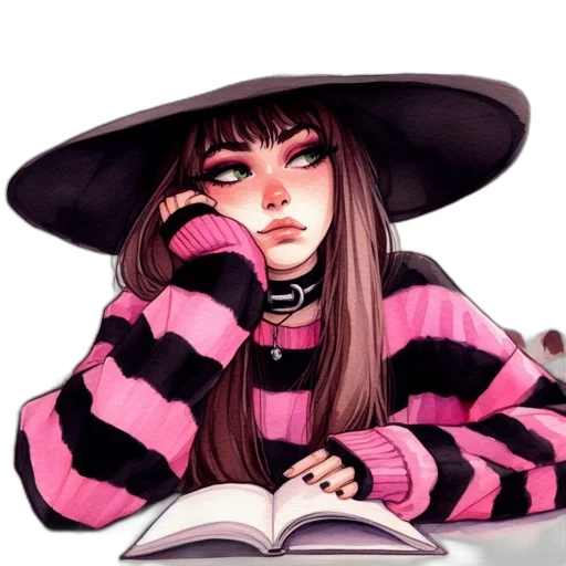hat, jacket, face, creature transparent PNG cut-out