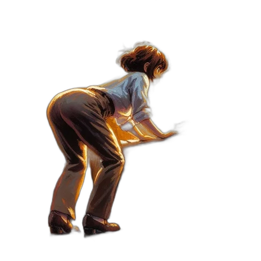staff, hair, dress, concept art transparent PNG cut-out