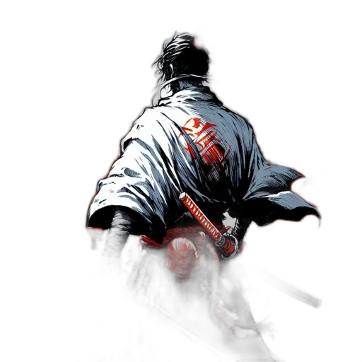 sword, weapon, jacket, concept art transparent PNG cut-out