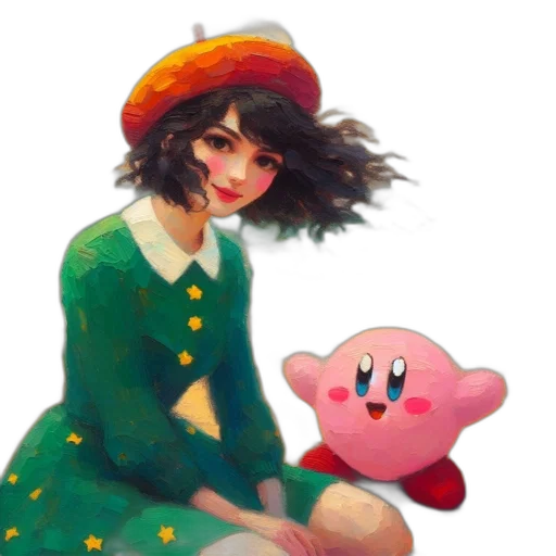 hat, dress, creature, face transparent PNG cut-out