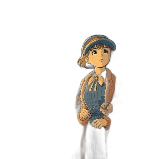 staff, hat, dress, 3d render transparent PNG cut-out