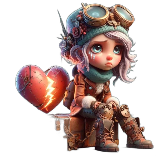 robot, concept art, fantasy art, 3d render transparent PNG cut-out
