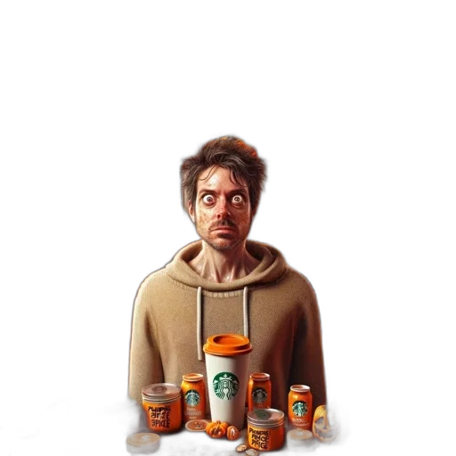 jacket, bottle, food, face transparent PNG cut-out