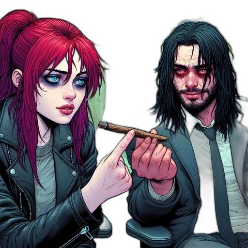 weapon, jacket, comic book art, concept art transparent PNG cut-out