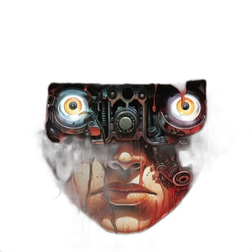 mask, face, robot, crown transparent PNG cut-out