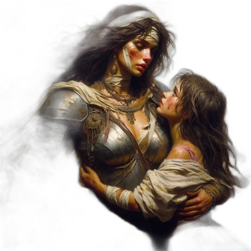 fantasy art, comic book art, concept art, photorealistic transparent PNG cut-out