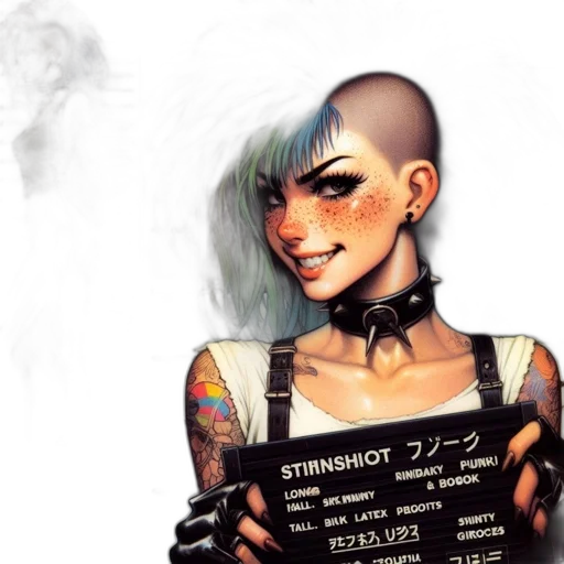 robot, face, cyberpunk, concept art transparent PNG cut-out