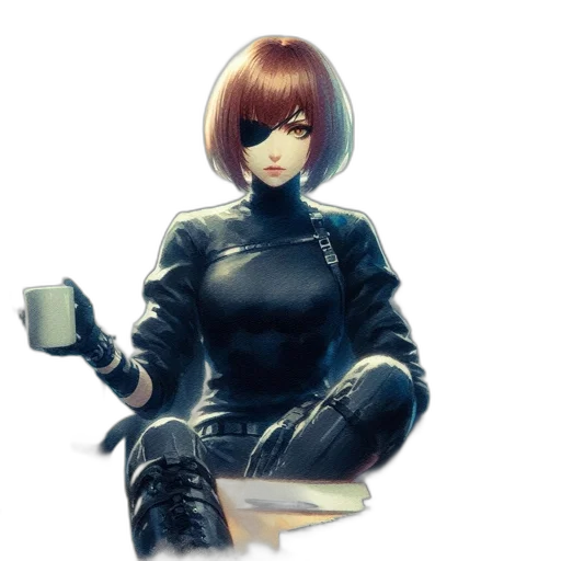 robot, staff, face, concept art transparent PNG cut-out