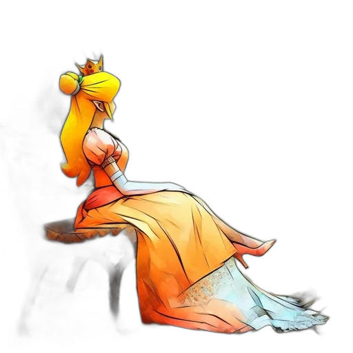dress, crown, staff, dragon transparent PNG cut-out