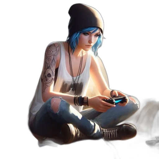 concept art, cyberpunk, fantasy art, photorealistic transparent PNG cut-out