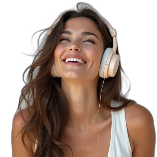 photorealistic, woman, brown, hair transparent PNG cut-out