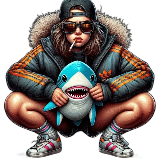 jacket, animal, creature, pixel art transparent PNG cut-out