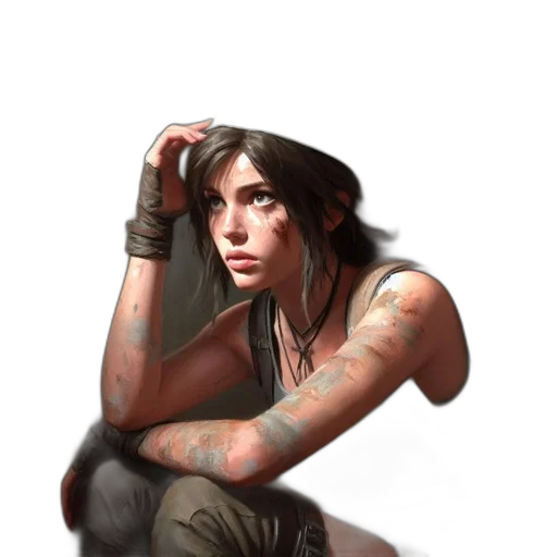 weapon, face, staff, jewelry transparent PNG cut-out