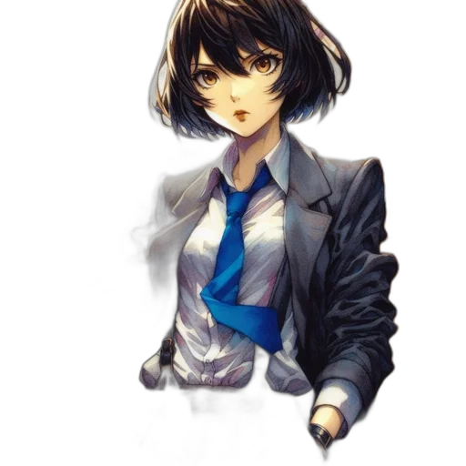 jacket, staff, face, robot transparent PNG cut-out