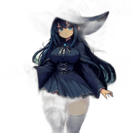 dress, staff, creature, mask transparent PNG cut-out
