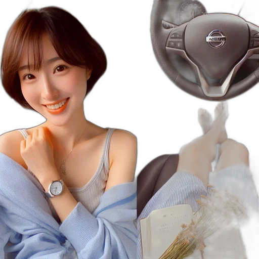 jewelry, car, photorealistic, oil painting transparent PNG cut-out
