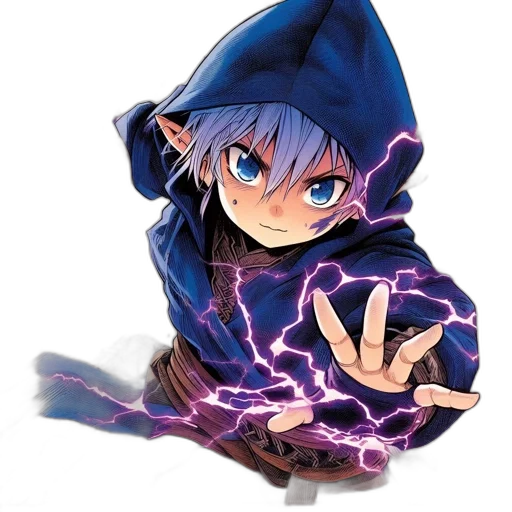 dragon, jacket, staff, weapon transparent PNG cut-out