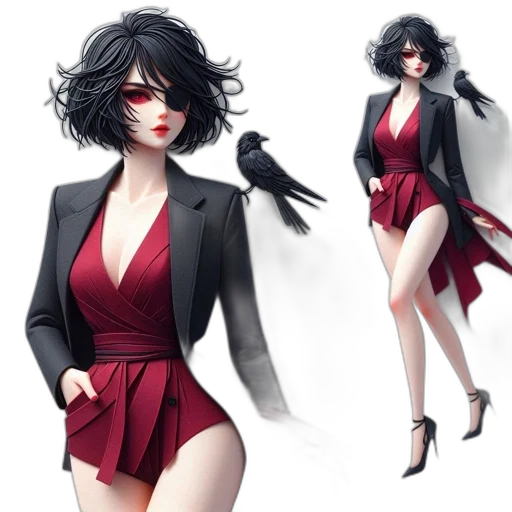 dress, concept art, fantasy art, comic book art transparent PNG cut-out