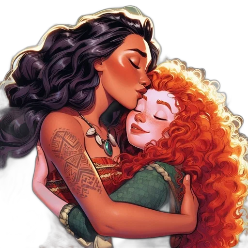 comic book art, fantasy art, concept art, two transparent PNG cut-out