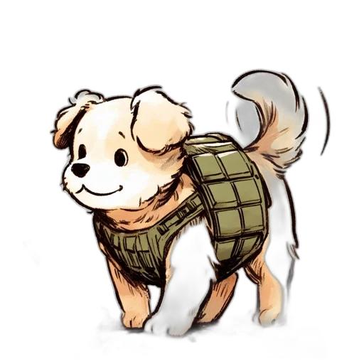 jacket, animal, watercolor, concept art transparent PNG cut-out
