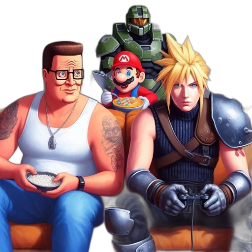 concept art, pixel art, 3d render, comic book art transparent PNG cut-out