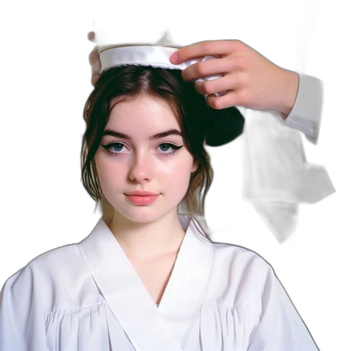 crown, hat, hair, staff transparent PNG cut-out