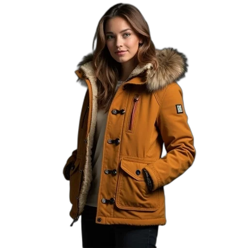 jacket, women, carharti, lined transparent PNG cut-out