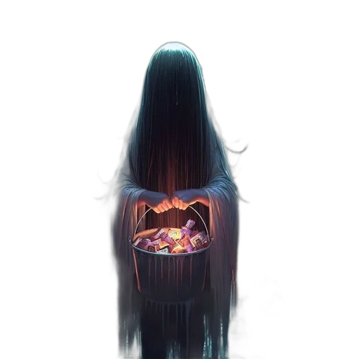hair, crown, mask, creature transparent PNG cut-out