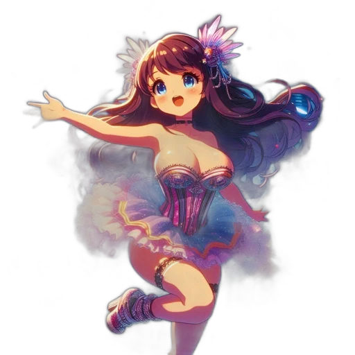 dress, anime, concept art, pixel art transparent PNG cut-out