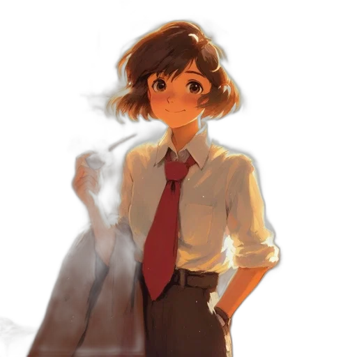 dress, staff, jacket, face transparent PNG cut-out