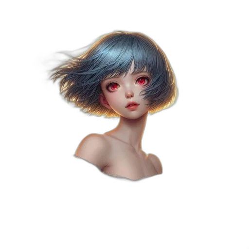 hair, face, mask, creature transparent PNG cut-out