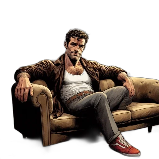 furniture, jacket, comic book art, concept art transparent PNG cut-out