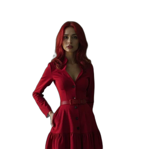 dress, jacket, staff, jewelry transparent PNG cut-out