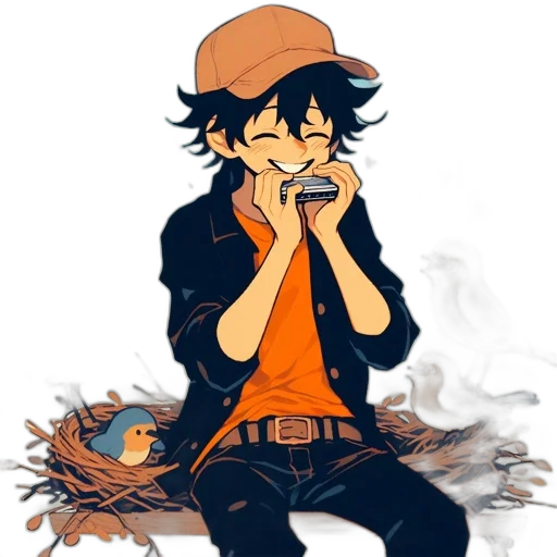 hat, staff, cartoon, anime transparent PNG cut-out
