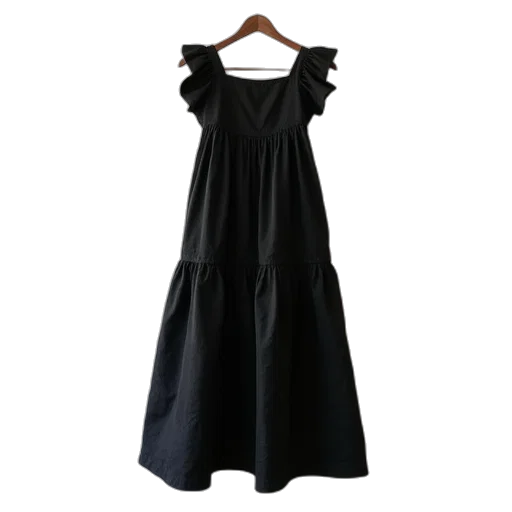 dress, dark, monochrome, black transparent PNG cut-out