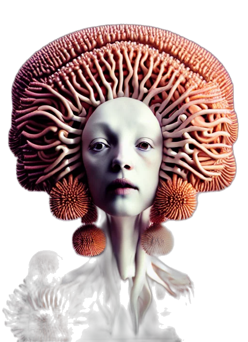 hair, creature, crown, face transparent PNG cut-out