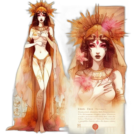 dress, concept art, fantasy art, watercolor transparent PNG cut-out