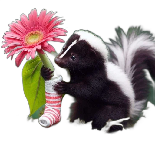 animal, flower, creature, staff transparent PNG cut-out