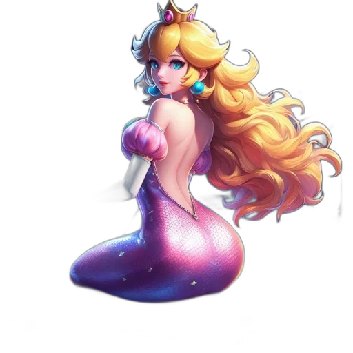 dress, crown, staff, fantasy art transparent PNG cut-out