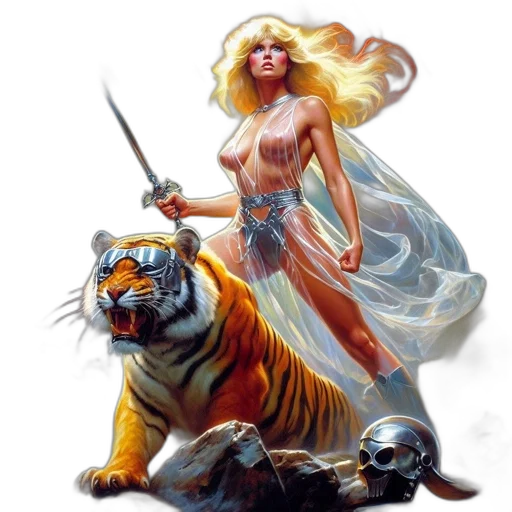 fantasy art, comic book art, concept art, oil painting transparent PNG cut-out