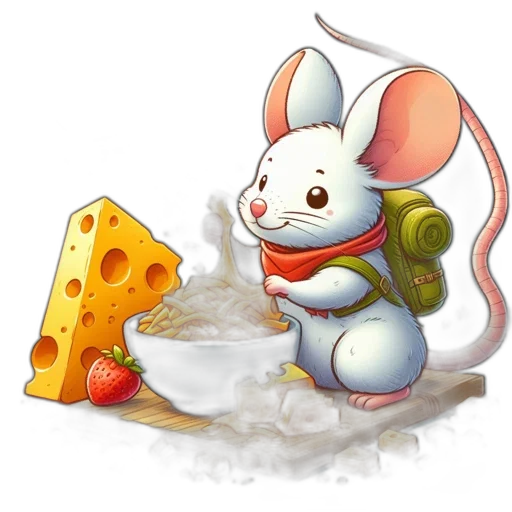 food, animal, concept art, 3d render transparent PNG cut-out