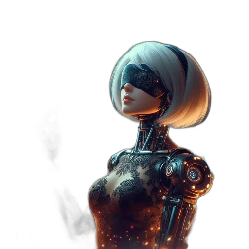 robot, mask, dress, face transparent PNG cut-out