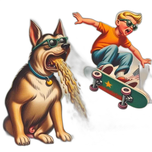 animal, cartoon, concept art, photorealistic transparent PNG cut-out