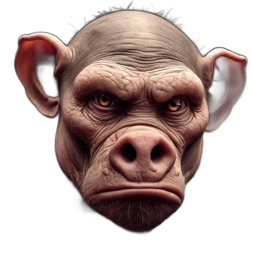 face, animal, mask, creature transparent PNG cut-out